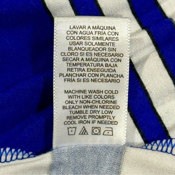 MILLY DesigNation Womens Jersey Knit Blue Striped Halter Maxi Patio Dress, Small - Picture 6 of 9